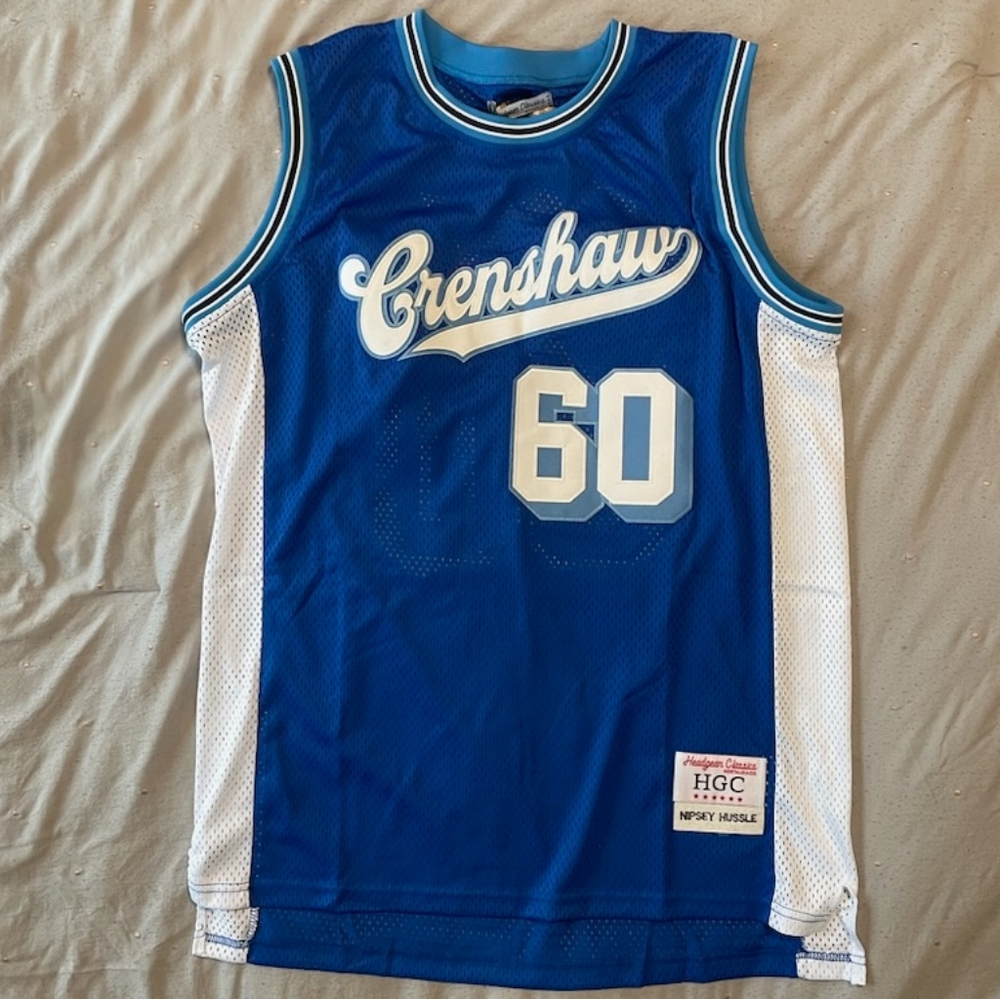 Headgear Classics Crenshaw Nipsey Hussle basketball jersey blue men's size XL